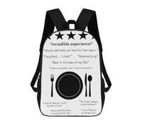 sinyumoney INCREDIBLE PLATE WHITE Backpack School Lightweight Schoolbag Dayback Bookbag College for Men, Women & Teenage Boys 17inch