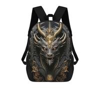 sinyumoney Infernal Regal Dragon Children's 17 Inch School Backpack 3D Printed Casual Daypacks for Kids Travel Rucksacks Book Bags Kids School Bag