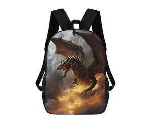 sinyumoney Inferno Dragon Children's Backpacks School Backpack 3D Printed Backpack for Kids Travel Rucksacks Book Bags Kids School Bag 17inch