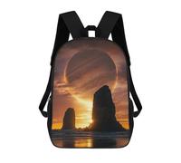 sinyumoney Inferno Kids Backpack,School Backpack Kids School Bag 3D Printed Cartoon Large Capacity Backpack for Kids Boys And Girls 17inch