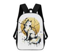sinyumoney Ink Kitsune Backpacks 3D Printed Kids School Backpack Outdoor Casual Daypack Fashion Casual Children Backpacks Cute Travel Bags 17inch