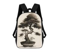 sinyumoney Ink Wash Bonsai Tree Backpack 3D Printed Kids School Backpack High Capacity Travel Backpacks Book Bags Kids Backpack 17inch