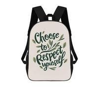 sinyumoney Inspirational Typography S School Backpack Business Laptop Rucksack Bag Unisex Casual Daypack for Men, Women & Teenage Boys 17inch