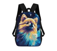 sinyumoney Inspiring Pomeranian Pixel 3D Printed 17inch Kids School Bag Rucksacks Children's School Fashion Casual Back Pack High Capacity Travel Book Bags
