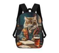 sinyumoney Intelectual Cute Cat Backpack School Water Resistant Travel Backpack Computer Bag for School/Work/Travel 17inch