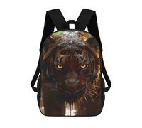 sinyumoney Intense Tiger Portrait with Glowing Eyes Backpack School High Secondary School Bags Casual Backpack for Men, Women & Teenage Boys 17inch