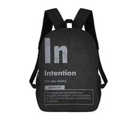 sinyumoney Intention Element - Focused Manifestation Mindset 3D Printed 17 Inch School Backpack Casual Children's Backpacks 3D Printed for Boys Elementary And Middle