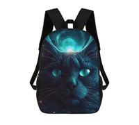 sinyumoney Intergalactic Cat God 3D Printed 17inch Kids School Bag Rucksacks Children's School Fashion Casual Back Pack High Capacity Travel Book Bags