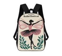 sinyumoney International Ballet Festival Poster Rucksack Water Resistant School Bag Business Backpack for Boys/Girls/Teenagers 17inch