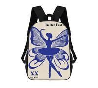 sinyumoney International Ballet Festival XX Anniversary Miami Backpack School Lightweight Casual Daypack School Backpacks for School/Work/Travel 17inch
