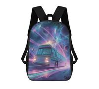 sinyumoney Interstellar Bus Adventure 3D Printed Kids 17inch Backpacks Boys Fashion Travel Backpacks School Bag for Boys Elementary And Middle School Students
