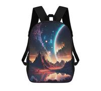 sinyumoney Interstellar Voyage Kids' Book Bag 3D Printing School Bag Boys And Girls Cool Knapsack Casual Back Bag for School Students 17inch