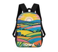 sinyumoney Iowa in Vivid Colors School Bags Computer Rucksack for School/Work/Travel for Camping Outdoor Adventures And Daily Travel 17inch