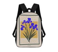 sinyumoney Irises Floral Mid Century Backpack School Travel College Rucksack Backpacks for Campus Outdoor Travel Sports 17inch