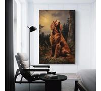 sinyumoney Irish Setter at Night Pictures for Hallway for Bedroom Office Bathroom Decor Wall Decoration 24x36inch(60x90cm)