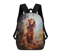 sinyumoney Irish Setter Backpacks Kids School Backpack School Bag 3D Printed School Bag for Boys Elementary And Middle School Students 17inch
