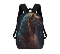 sinyumoney Irish Setter Dog Kids School Backpack School Bag 3D Printed School Bag for Boys Elementary And Middle School Students 17inch