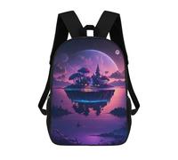 sinyumoney Island Dreamscape -1 Kids Backpack, Kids School Bag 3D Printed School Backpacks for Boys And Teenager School Students 17inch