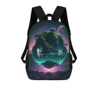 sinyumoney Island in A Sphere Backpacks Kids Student Schoolbag,3D Printed Backpacks,Elementary And Middle School Students Backpacks for Boys Girls 17inch