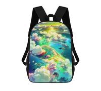 sinyumoney Island of Dreams -2 Backpack School Backpack Kids School Bag Large Capacity Kids Backpack for School Rucksack 3D Book Bag Gifts for Kids 17inch