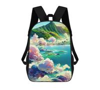 sinyumoney Island Paradise Skyline Rucksack Business Laptop Rucksack Bag Unisex Casual Daypack for Men/Women 17inch
