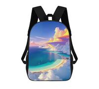 sinyumoney Island Paradise Skyview Rucksack Lightweight Casual Daypack School Backpacks for School/Work/Travel 17inch