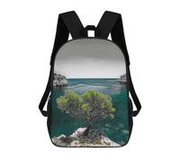 sinyumoney Island with Tree in Water Backpack School Bag Computer Rucksack for School/Work/Travel for Boys/Girls/Teenagers 17inch