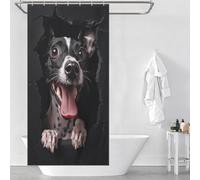 sinyumoney Italian Greyhound Shower Curtains Mould Proof 100% Polyester Fabric Soft Fabric Hotel Shower Curtain for Travel Trailer 35.43x70.87Inch（90x180cm）