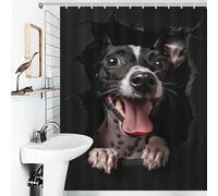 sinyumoney Italian Greyhound Shower Curtains Mould Proof 100% Polyester Fabric Soft Fabric Hotel Shower Curtain for Travel Trailer 56.30x70.87Inch（143x180cm）
