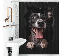 sinyumoney Italian Greyhound Shower Curtains Mould Proof Thicken Durable Polyester Bathroom Curtains Modern Art for Toile Bathroom Dorm 53.54x70.87Inch（136x180cm）