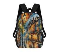 sinyumoney Its Always Raining Here Backpack School Bag Rucksack for Girls Boys Backpacks Large Capacity Kids Back Pack Lightweight School Bags for Children Students 17inch