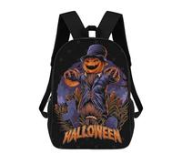 sinyumoney Jack O Lantern Halloween School Bag 3D Printed Backpacks Fashion Kids School Backpack Boys Rucksacks for Boys Middle School Students 17inch
