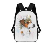 sinyumoney Jack Russel Terrier Flower Backpack School Rucksack Casual Daypacks School Work Travel Bag- Perfect for Travel, Work And Daily Use 17inch