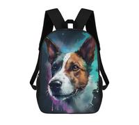 sinyumoney Jack Russell Terrier Dog Backpack 3D Printed Children's School Backpack for Kids High Capacity Travel Rucksacks Book Bags Kids School Bag Back Pack 17inch