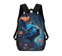 sinyumoney Jack Russell Terrier Dog School Bag Bookbag 3D Printed Children's Backpacks for Kids Boy Girl Book Bags Kids School Bag Travel Rucksacks 17inch