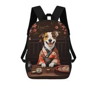 sinyumoney Jack Russell Terrier Food Backpack School Fashion Stationery Backpack Waterproof Casual Daypacks for Campus Outdoor Travel Sports 17inch