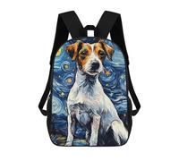 sinyumoney Jack Russell Terrier Night School Backpack Lightweight Airport College Students Back Pack for Teenage Girls Boys Women Men 17inch