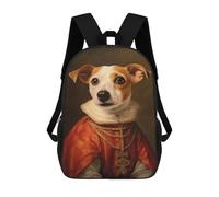 sinyumoney Jack Russell Terrier Pope Backpack School Large Water Resistant Laptop Backpack for School/Work/Travel 17inch