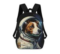 sinyumoney Jack Russell Terrier Space School Bags School Secondary High School College Backpack Travel for Men, Women & Teenage Boys 17inch