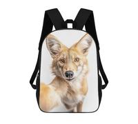 sinyumoney Jackal Selfie Kids School Backpack 3D Printed Backpacks Fashion School Bag Rucksacks for Boys Elementary And Middle School Students 17inch