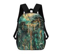 sinyumoney Jade Mountain Torii Path Backpacks 3D Printed Kids School Backpack Outdoor Casual Daypack Fashion Casual Children Backpacks Cute Travel Bags 17inch