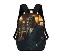 sinyumoney Jaguar And A Cup of Tea Backpack School Computer Rucksack for School/Work/Travel for Boys/Girls/Teenagers 17inch