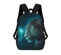 sinyumoney Jaguar And Butterfly 3D Printed School Backpack Casual Children's Backpacks 3D Printed School Bag for Boys Elementary And Middle 17inch