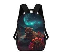 sinyumoney Jaguar in A Fantasy Desert Night Backpacks Kids School Backpack School Bag 3D Printed School Bag for Boys Elementary And Middle School Students 17inch