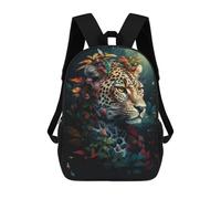 sinyumoney Jaguar in The Enchanted Forest Children's School Backpack 3D Printed for Kids Travel Rucksacks Book Bags Kids School Bag 17inch