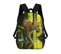 sinyumoney Jaguar in The Jungle Backpack School Bag Computer Rucksack for School/Work/Travel for Boys/Girls/Teenagers 17inch