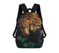 sinyumoney Jaguar Love Romance Hug School Backpack 3D Printed Children's 17inch Backpacks Bag Bookbag for Kids Boy Girl Book Bags Kids School Bag Travel Rucksacks