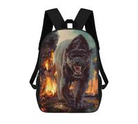 sinyumoney Jaguar of Destruction Children's Backpacks School Backpack 3D Printed Backpack for Kids Travel Rucksacks Book Bags Kids School Bag 17inch