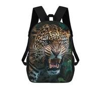 sinyumoney Jaguar Roar in Jungle -1 Kids Backpack,School Backpack Kids School Bag 3D Printed Cartoon Large Capacity Backpack for Kids Boys And Girls 17inch