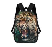sinyumoney Jaguar Roar in Jungle -3 School Bag 3D Printed Backpacks Fashion Kids School Backpack Boys Rucksacks for Boys Middle School Students 17inch